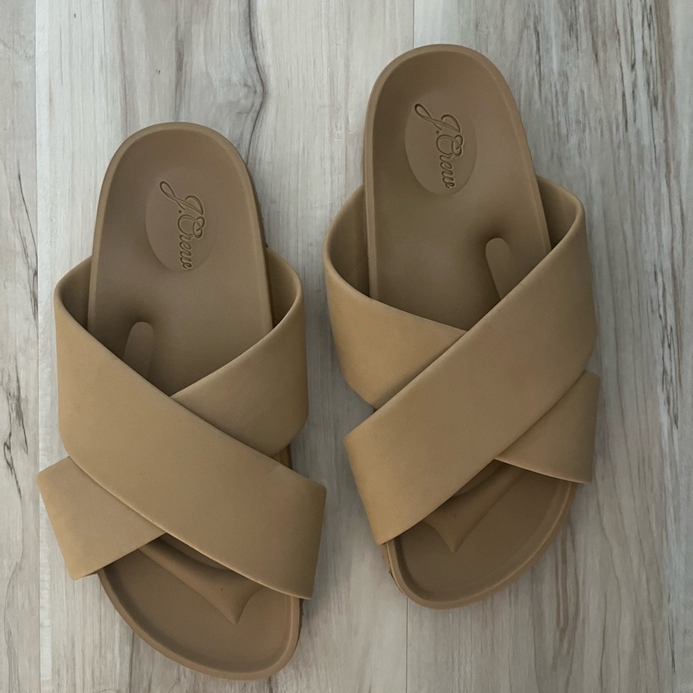 J. Crew Women's Marina Waterproof Brown Crisscross Sandals